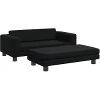 vidaXL Hundebett mit Verlängerung Schwarz 100x50x30 cm Kunstleder