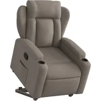 vidaXL Relaxsessel mit Aufstehhilfe Taupe Stoff