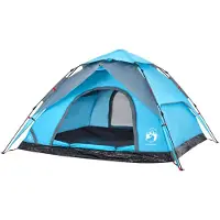 vidaXL Kuppel-Campingzelt 5 Personen Blau Quick Release