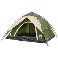vidaXL Kuppel-Campingzelt 5 Personen Grün Quick Release