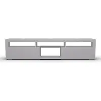 Blumfeldt TV Board Weiss, Wohnzimmer Möbel für TV, 150 cm Fernsehschrank mit Color-LEDs, Großes TV-Lowboard, Niedrige TV-Schränke mit Stauraum, Schrank für Fernseher, TV-Schrank Modern, Weiß