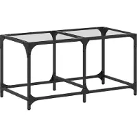 vidaXL Couchtisch mit Glasplatte Transparent 78,5x40x40 cm Stahl