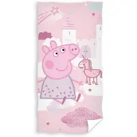 Carbotex Javoli Peppa Pig Handtuch Rosa 70 x 140 cm Baumwolle