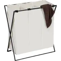 Kesper Wäschesammler Mod. Trio XL Beige mit drei Fächern