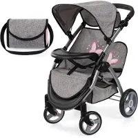Bayer Twin Star Zwillingspuppenwagen, Grau