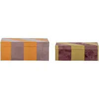 Bloomingville Blooming Ville Samira Box Mit Deckel | Orange | Papier | 82058027