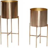 Hubsch Airy Pot Messing (set Van 2) | 270610