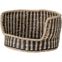 Bloomingville Lenina Hundebett | Schwarz | Seegras | 82051185