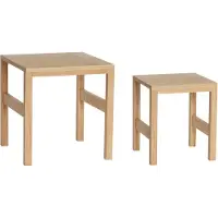 Hubsch Tische Eichenfurnier - 2er-Set