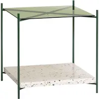 Hubsch Beistelltisch Terrazzo / Glas - natürlich / grün