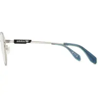 Adidas Originals OR5033 Unisex-Brille inkl. Gläser Vollrand Rund Metall-Gestell 54/19/145, blau