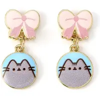 The Carat Shop Bow And Pusheen Cat Ohrringe Golden Golden One Size
