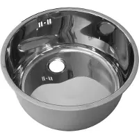 CombiSteel Spülbecken aus Edelstahl mit PVC-Siphon 420mmØx180mm