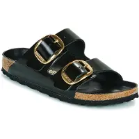 Birkenstock für Damen. 1021476 Sandalen aus Leder Arizona Big Buckle (Schmale Passform) schwarz (41), Wohnung, Keine, Lässig