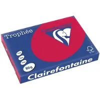 Clairefontaine Kirschrot A3 Farbiges Papier 80 g/m² (500 Blatt)