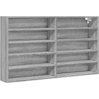 vidaXL Vitrinenschrank Grau Sonoma 100x15x58 cm Holzwerkstoff 847931