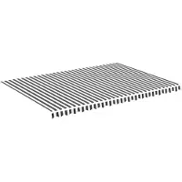 vidaXL Ersatzstoff für Markise Anthrazit und Weiß 500x350 cm Polyester