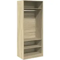 vidaXL Kleiderschrank Sonoma-Eiche 80x50x200 cm Holzwerkstoff