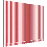 vidaXL Ersatzstoff für Markise Rot und Weiß 4x3 m Polyester