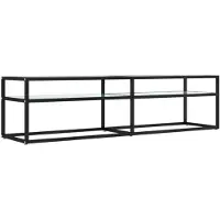 vidaXL TV-Schrank Weiß Marmor-Optik 160x40x40,5 cm Hartglas