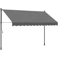 vidaXL Markise Einziehbar Anthrazit 300x150 cm Stoff und Stahl
