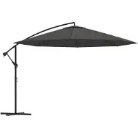 vidaXL Ampelschirm mit Aluminium-Mast 350 cm Anthrazit