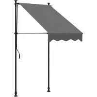 vidaXL Markise Einziehbar Anthrazit 100x150 cm Stoff und Stahl