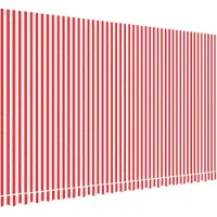 vidaXL Ersatzstoff für Markise Rot und Weiß 500x300 cm Polyester