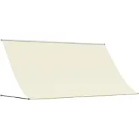 vidaXL Markise Einziehbar Creme 300x150 cm Stoff und Stahl