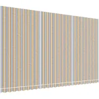 vidaXL Ersatzstoff für Markise Orange und Blau 6x3,5 m Polyester