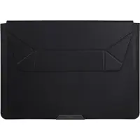 Uniq Oslo Laptop Hülle 14 Zoll - Laptop Sleeve mit faltbarem Laptopständer - Jet Black