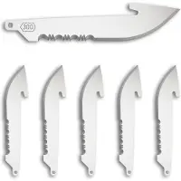 Outdoor Edge Razor VX Replacement Blades Drop Point, Wellenschliff, schwarz