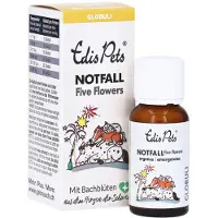 Edis Pets Five Flowers Bio Bachblüten Notfall-Globuli für Tiere 20 g Globuli