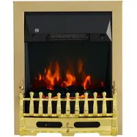 HOMCOM LED Elektrokamin Kamin Kaminofen Standkamin Gold