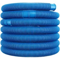 Monzana Poolschlauch 10m Ø 38mm flexibel mit Muffen 5x Schlauchschellen UV Chlor resistent Schwimmbadschlauch Pumpenschlauch Wasserschlauch Blau