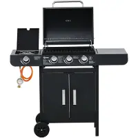 Outsunny Gasgrill mit Rädern 846-064V90