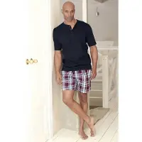 H.I.S. H.I.S Pyjama in marine-bordeaux | Gr.: 56/58