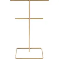 Evila Originals , TK-004, Schmuckständer-Organizer, 100 % METALL, Gold, 15 x 15 x 30 cm