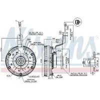 Nissens 86079 Lüfterkupplung Elektrisch Ø246mm für MAN TGA Wasserkühler Kühlsystem