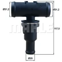 MAHLE ORIGINAL Thermostat, Kühlmittel TH 53 75