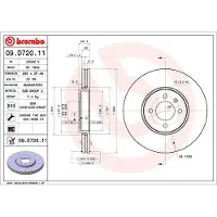 Brembo Bremsscheibe 09d72011 288mm 25mm für VW