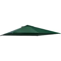 Outsunny Pavillondach Ersatzdach Pavillonabdeckung Polyester Grün 3x3m