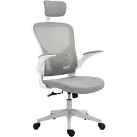 Vinsetto Bürostuhl ergonomischer Shreibtischstuhl mit Wippfunktion Kopfstütze
