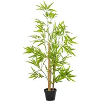 Outsunny Künstlicher Bambus Künstliche Pflanzen Dekoration Künstlicher Baum Baumdekoration 120 cm 844-338