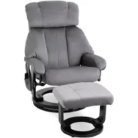 HOMCOM Massagesessel Relaxsessel mit Liegefunktion Fernsehsessel TV Sessel Grau