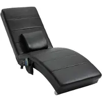 HOMCOM Relaxliege mit Massagefunktion Chaiselongue Loungesessel Schwarz