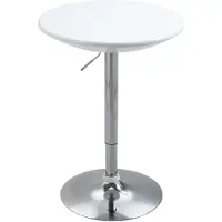 HOMCOM HOMdotCOM Bartisch weiß 61 cm x 61 cm x 97 cm
