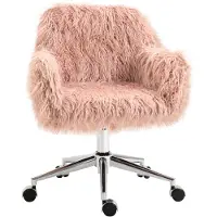 Vinsetto Chefsessel Sitzhöhenverstellung Drehstuhl Rosa+Silber
