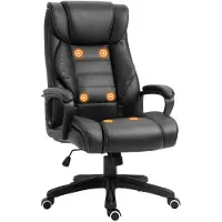 Vinsetto Massagebürostuhl Gamingstuhl 6 Vibrationspunkte verstellbar Grau