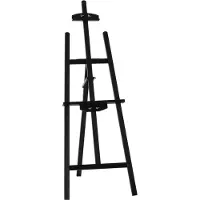 HOMCOM Staffelei-51,5L x 71,5B x 134,5H cm-Schwarz | Gr.: onesize